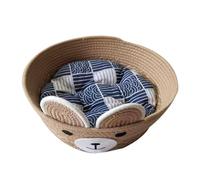 Psdndeww Creative - Cama para mascotas desmontable para perros y gatos, diseño de oso de dibujos animados, cómoda cesta de varios tamaños