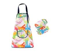 Psdndeww Creative Kids Craft Painting Apron Full Arm Coverage Durability Waterproof Fabric for Classroom Artists for Crafts Waterproof Art Smock for Kindergarten