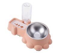 Psdndeww Cuenco doble para gatos, dispensador de agua para perros, cuenco de agua automático, artículos para el hogar, plato para perros, suministro de alimentación para gatos