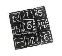 Psdndeww Dictos Acrílicos Industriales Mecánicos Square Borde De Esquina Número 6 Años Dices para Y Accesorios para La Fiesta La Educación Matemática Y Matemática