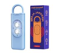 Psdndeww Dispositivo De Alertas De Emergencia ABS Ligero 2 Luces LED Brillantes Sonido De 130 para Protecciones Personales Uso En Exteriores Llavero Alarmas para Mujeres para Seguridad