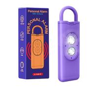 Psdndeww Dispositivo De Alertas De Emergencia ABS Ligero 2 Luces LED Brillantes Sonido De 130 para Protecciones Personales Uso En Exteriores Llavero Alarmas para Mujeres para Seguridad