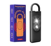 Psdndeww Dispositivo De Alertas De Emergencia ABS Ligero 2 Luces LED Brillantes Sonido De 130 para Protecciones Personales Uso En Exteriores Llavero Alarmas para Mujeres para Seguridad