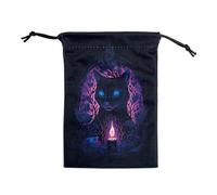 Psdndeww Divinations Tarot - Bolsa de dados para bodas, mantel de oráculos, bolsa de almacenamiento de joyas, bolsa de tarot con cordón