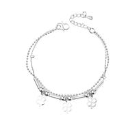 [Psdndeww] Elegante chapado en plata con diseño minimalista coreano y acentos colgantes divertidos para mujeres avanzadas a la moda