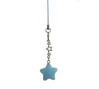 Psdndeww Elegante llavero con forma de corazón para teléfono celular, para mochilas y fundas de auriculares, azul claro, como se muestra, as show, como detalle
