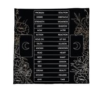 Psdndeww Elegante Mantel De Terciopelo Esteras De Adivinación Portátiles con Ilustraciones Místicas para Meditaciones Espirituales Y Decoración del Hogar Durabilidad Tarots Tela Extendida