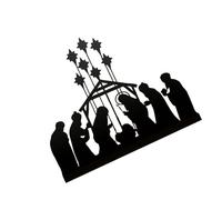 Psdndeww Estatua Cristiana De Hierro Presente Cristiano Adorno De Estilos Planos Adecuado para Ocasiones Religiosas Y Destinatarios Fieles Adorno De Hierro