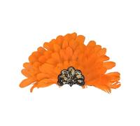 Psdndeww Indian Feathered Headband with Soft Band Festival Costume Props for Themed Parties and Artistic Photography Headdress with Feather