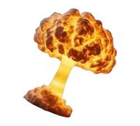 Psdndeww Luz Nocturna Única De Resinas Modelo Explosión Nuclear Con Brillos Suaves Lámpara Nube Hongo Perfecta Para Iluminación Artística Acento Decoraciones Resinas Luz Nocturna Nube