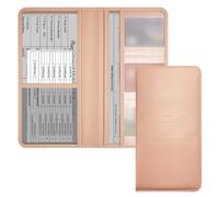 Psdndeww Organizador de documentos de coche, soporte de cuero para registro de vehículo, 14 x 24 cm, para tarjetas de seguro de automóvil