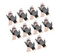 Psdndeww Paquete De 10 Guantes De Trabajo De Medio Dedo Con Tecnología Antideslizante Para Un Control Preciso En Operaciones Electrónicas Y Finas Guantes De Nailon