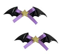 Psdndeww Pinza gótica para el pelo para mujer, diseño de ala del diablo, sombrero para el cuello, decoración de Halloween para interiores