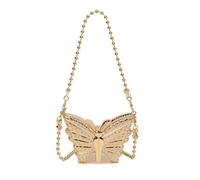 [Psdndeww] Porta lápiz labial de acrílico creativo con correa de cadena de hombro de noche bolso cruzado pequeño para amantes de la moda, Gold-20