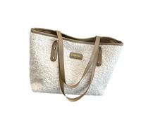 [Psdndeww] Práctico bolso de hombro de lujo para llevar bolsos de mano bajo el brazo para las mujeres de la ciudad de moda color fijo, Blanco roto