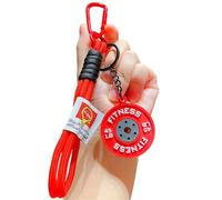 Psdndeww Práctico Llavero Con Barra De Metal De PVC Regalo Creativo Para Entusiastas Del Fitness Colgante De Bolsa Segura Llavero De Abalorio Con Barra