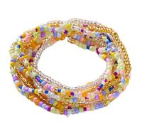 Psdndeww Pulsera De Cuentas De Playa De Vocación Multicapa Hecha a Mano Estilos Bohemios Accesorio De Joyería Impermeable para Trajes De Mujer Pulsera De Cuentas Trenzadas