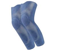 Psdndeww Rodillera de invierno para mujeres y hombres, rodilleras, calentador de piernas, soporte de rodillas gruesas, rodilleras térmicas, rodilleras, rodilleras de forro polar, azul, M