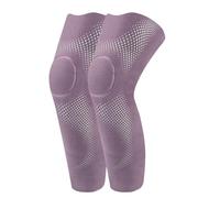 Psdndeww Rodillera de invierno para mujeres y hombres, rodilleras, calentador de piernas, soporte de rodillas gruesas, rodilleras térmicas, rodilleras, rodilleras de forro polar, Morado (, M