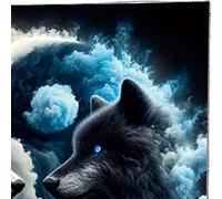 Psdndeww Tapiz Cuadrado De Adivinación Mantel De Astrología De Dragón/Lobo Mantel De Tarot Suministros De Brujería Patrón De Dragón/Lobo Tarjeta De Tarot Mantel Espiritual