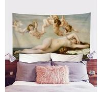 Psesaysky Alexandre Cabanel 1875 - Tapiz para colgar en la pared del dormitorio con diseño de The Birth of Venus de Alexandre Cabanel 1875, tapiz de arte clásico estético de 59 pulgadas de largo x