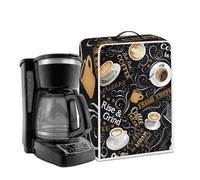 Psesaysky Cubierta antipolvo para cafetera y cubierta para cafetera con asa superior para cafetera estándar, impermeable e impresa