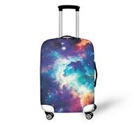 Psesaysky Funda para equipaje con cremallera oculta, peso ligero, lavable, fácil de montar, fácil de limpiar, ajuste universal, Galaxy Space Sky, S(Fit 18-21 inch luggage)