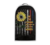 Psesaysky Funda para licuadora de girasol con bandera de Estados Unidos, cubierta duradera y plegable para máquina de cocina, cubierta fácil de limpiar, cubierta antipolvo para jugo
