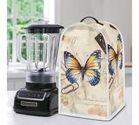 Psesaysky Funda para licuadora de mariposa para cocina, hogar, tela suave, a prueba de polvo, accesorios de cocina, decoración de huellas dactilares, variedad de estilos