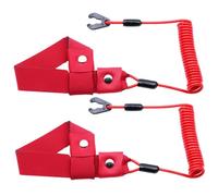 PSFDEWT 2Pcs Boat Kill Switch Lanyard Safety Kill Switch Lanyard Emergency Flameout Rope for Motorboats Jet Ski Accessories