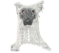 PSFDEWT Halloween Werewolf Mask Breatable Ladex Wolf Mask Horror Horror con Pelaje de Chal Halloween para, Carnaval, Fiesta de Disfraces, casa embrujada, grisewolf