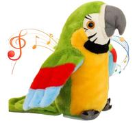 PSFDEWT Talking Parrot, repita lo Que Dices Juguetes para Loros, Hablan Animales de Peluche de Peluche de de Juguete electrónica de batido de pájaros Animados ala Talking para niños Regalo de
