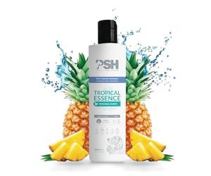 PSH Curly Tropical - Champú para Perros y Gatos Hidratante con Extractos de Plantas Medicinales - Pelo Rizado y Cordado - Volumen, Limpieza y Definición del Rizo - Uso Frecuente - Vegano - 300 ml