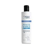 PSH Whitening Vibes Shampoo - Champú para Perros y Gatos con Manto Blanco - Revitaliza, Ilumina y Purifica el Pelo - Hidratación Profunda y Desintoxicación - con Caolín y Aloe Vera - 300 ml