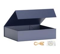 PSHVYM Cajas de regalo con tapas, 11.5 x 7.8 x 3 pulgadas, caja de regalo azul caballero para regalos, cierre magnético para camisetas, guantes, bufandas, libros, ropa de bebé, batas, envoltura de