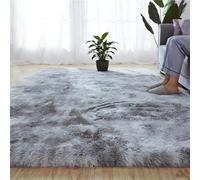 PSHZHIM Alfombra Salon 170 x 250 cm Alfombras de Pelo Largo Lavable Fluffy Antideslizante Alfombras para Salón y Dormitorio para El Dormitorio Sala de Estar Habitación Infantil, Gris