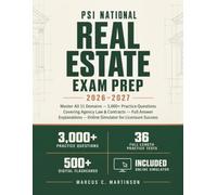 PSI National Real Estate Exam Prep 2026-2027: Master All 11 Domains - 3,000+ Practice Questions Covering Agency Law & Contracts - Full Answer Explanations - Online Simulator for Licensure Success