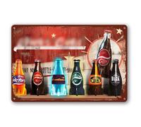 PSIAM Cartel de metal vintage de estaño, accesorios para el hogar, placa de metal vintage, pintura de hierro, decoración de pared oxidada, póster para bar, cocina, garaje, restaurante, café, arte de