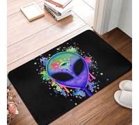 Psicodélico, Alucinante, Ácido, Salpicado, Extraterrestre, El Tercer Ojo Felpudo De Bienvenida Suave Alfombra De Baño Divertidos Tapete para Puerta para Cuarto Interior Cocina 40X60 Cm