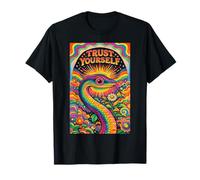 Psicodélico Confía en ti Mismo Trippy Snake Rainbow Hippie Camiseta