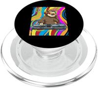 Psicodélico DJ Sloth Techno EDM Música Dance PopSockets PopGrip para MagSafe