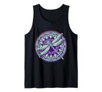Psicodélico Geometría Sagrada Mandala Insecto Naturaleza Libélula Camiseta sin Mangas