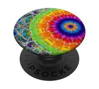Psicodélico Mandala Arco Iris Trippy Geometría Sagrada Boho PopSockets PopGrip Adhesivo