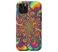Psicodélico Tie Dye Remolino Arco Iris Trippy Hippie Boho Carcasa para iPhone 11 Pro