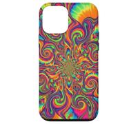 Psicodélico Tie Dye Remolino Arco Iris Trippy Hippie Boho Carcasa para iPhone 12 Mini