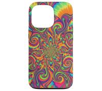 Psicodélico Tie Dye Remolino Arco Iris Trippy Hippie Boho Carcasa para iPhone 13 Pro