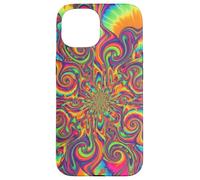 Psicodélico Tie Dye Remolino Arco Iris Trippy Hippie Boho Carcasa para iPhone 15