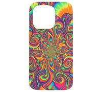 Psicodélico Tie Dye Remolino Arco Iris Trippy Hippie Boho Carcasa para iPhone 15 Pro