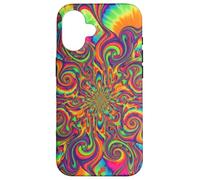 Psicodélico Tie Dye Remolino Arco Iris Trippy Hippie Boho Carcasa para iPhone 16