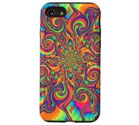 Psicodélico Tie Dye Remolino Arco Iris Trippy Hippie Boho Carcasa para iPhone SE (2020) / 7/8